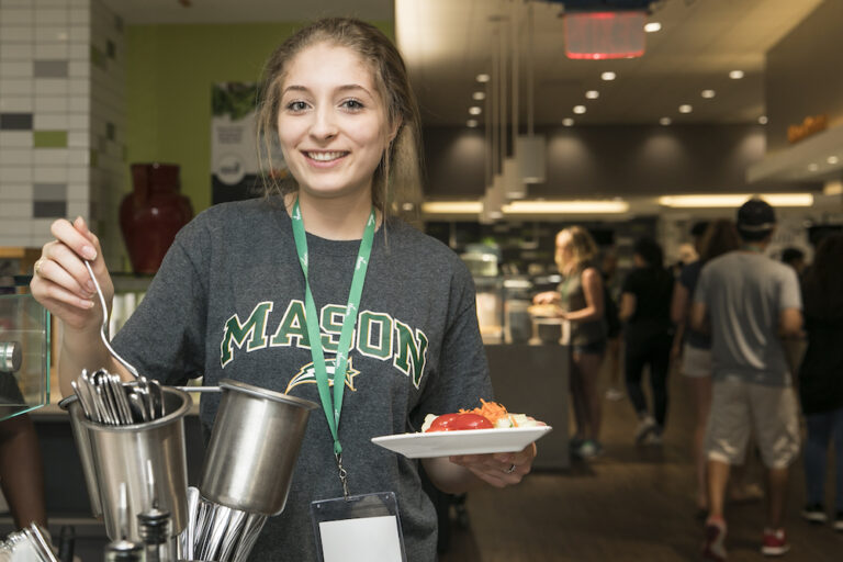 Dine on campus with meal plans available via Mason ID